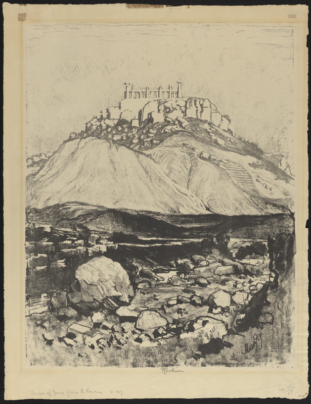 Temple of Juno, from the ravine, Girgenti