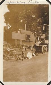 Repairing tractor, U.S. Marine Corps encampment, probably Thurmont, MD