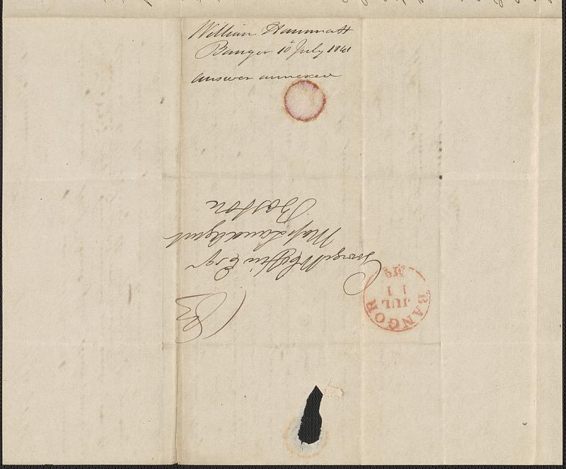 William Hammatt to George Coffin, 10 July 1841 - Digital Commonwealth