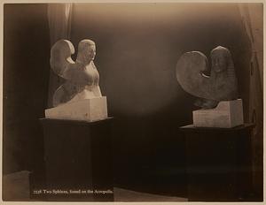 Two sphinxes, found on the Acropolis