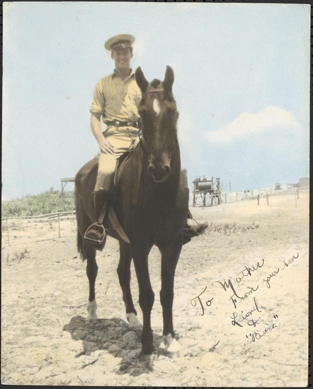 Lionel and Buck [Lionel J. Auclair U.S. Coast Guard Mounted Beach Patrol]