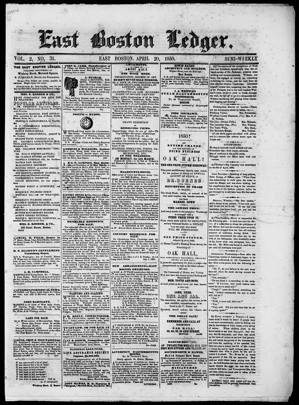 East Boston Ledger, April 20, 1850 - Digital Commonwealth