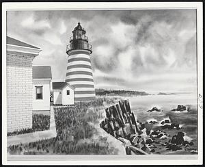 West Quoddy light. Northernmost lighthouse in U.S.