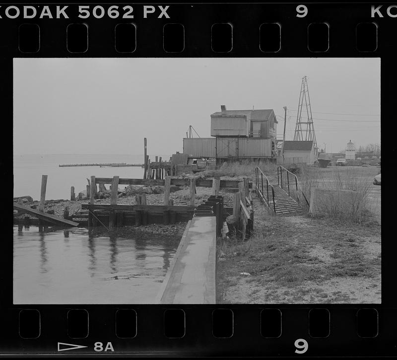 Waterfront and ice house Digital Commonwealth