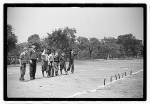 Boys competing