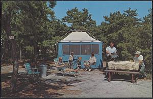 Carefree camping close to Cape Cod's finest beaches at the North Truro Camping area, Highland Road, North Truro, Cape Cod National Seashore, Mass.