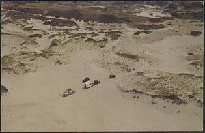Beach buggies on the Sand Dunes, outer Cape Cod