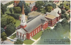 First Baptist Church, Second Avenue and Fourth Street, N.W., Hickory, North Carolina