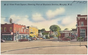 View from square, showing part of business section, Murphy, N. C.