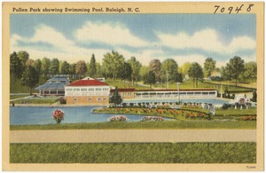 Pullen Park showing swimming pool, Raleigh, N. C.