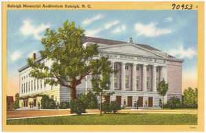 Raleigh Memorial Auditorium Raleigh, N. C.
