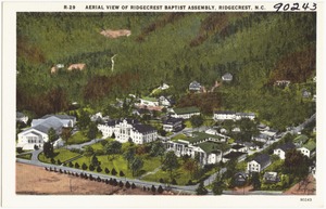 Aerial view of Ridgecrest Baptist Assembly, Ridgecrest, N.C.