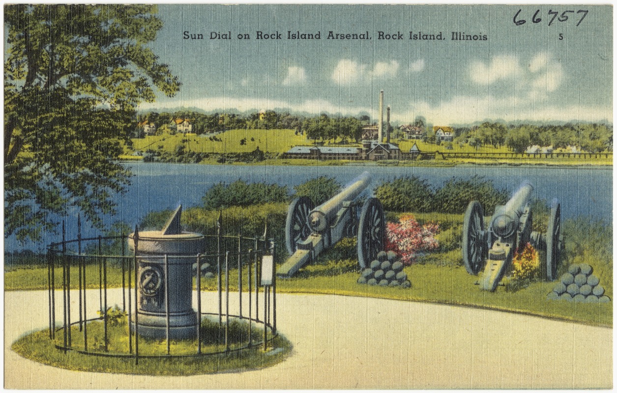 Sun dial on Rock Island Arsenal, Rock Island, Illinois
