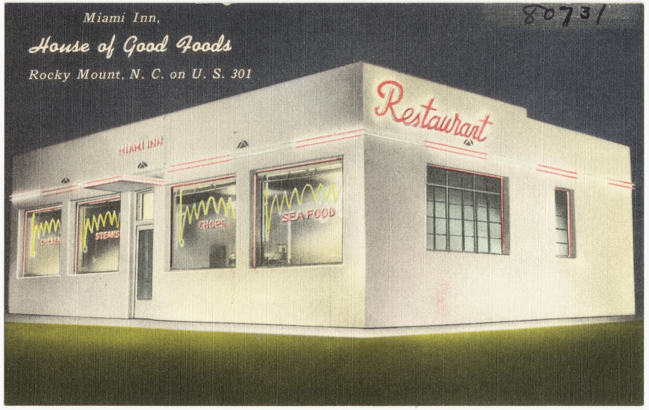 Miami Inn, house of good foods, Rock Mount, N. C. on U.S. 301