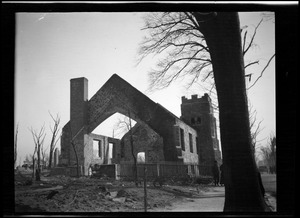 Bellingham Methodist Church after the Great Chelsea Fire