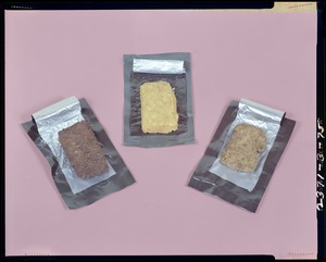 Food lab, AUSA exhibit, freeze dried patties M-R- to eat