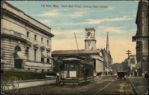 Fall River, Mass., North Main St. showing Public Library