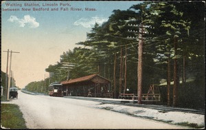 Waiting station, Lincoln Park, between New Bedford and Fall River, Mass.