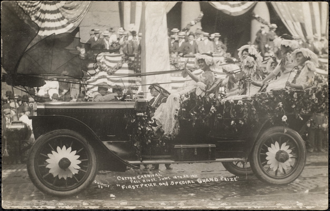 "Cotton carnival", Fall River, June 19 to 24, 1911 "first prize and special grand prize"