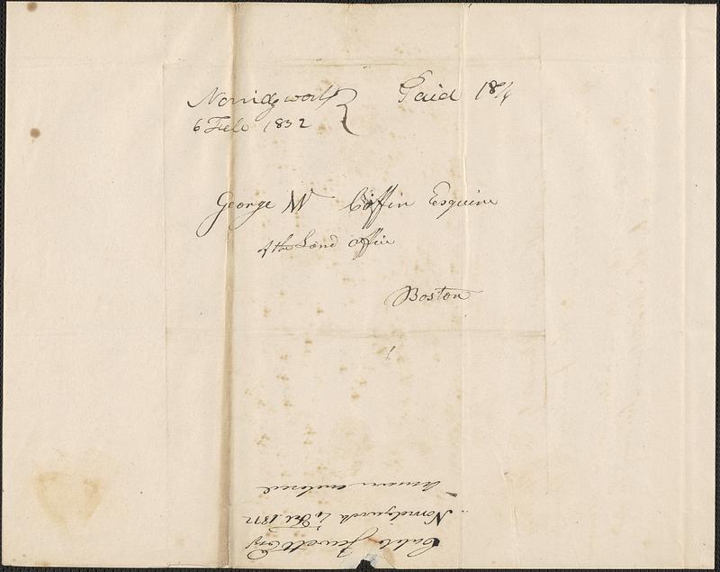 Caleb Jewett to George Coffin, 4 July 1832 - Digital Commonwealth