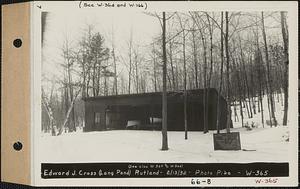 Edward J. Cross, boat shed, Long Pond, Rutland, Mass., Feb. 13, 1932