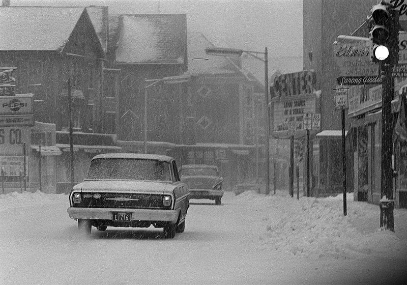 Snow storm, Acushnet Avenue, New Bedford