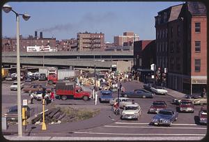 Produce market, Hanover Street, Boston