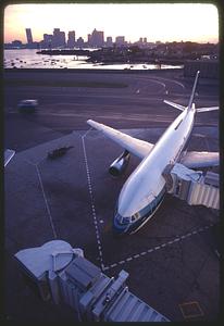 Eastern Airlines plane at the jetway, Logan Airport