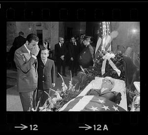 Statesman lies in state at State House as Edward Brooke pays respects, Boston