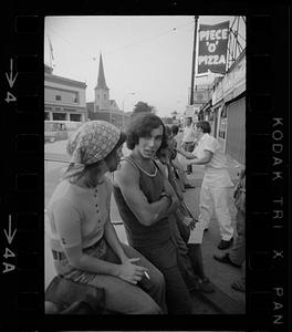 Teens on Centre Street in Jamaica Plain, Boston