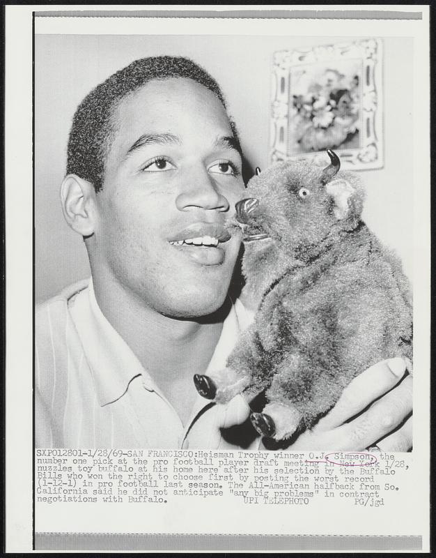 Heisman Trophy winner O.J. Simpson, the number one pick at the pro