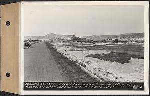 Contract No. 62, Clearing Lower Middle and East Branches, Quabbin Reservoir, Ware, New Salem, Petersham and Hardwick, looking southerly across Greenwich Common, Greenwich, Mass., Mar. 21, 1939