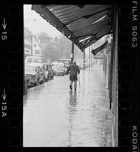 Rainy day walking on State Street, High Street