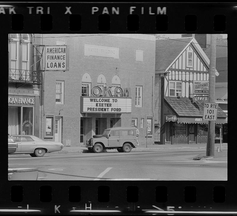 Signs for President Ford in Exeter, New Hampshire