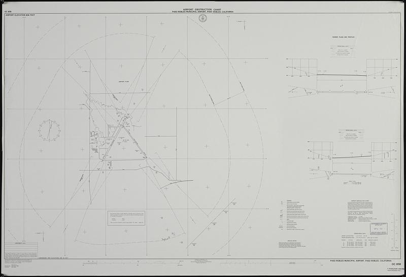 Airport obstruction chart, OC 858, Paso Robles Municipal Airport, Paso Robles, California