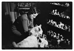 Miss Liddie A Livevey, collector of miniature dogs, 400, 1 live one