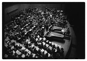 Recording "La Mer" for Victor R.C.A., Dr. K & Boston Symphony Orchestra, also recording mch.