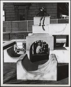 Concrete climber, Edwards Playground, Charlestown