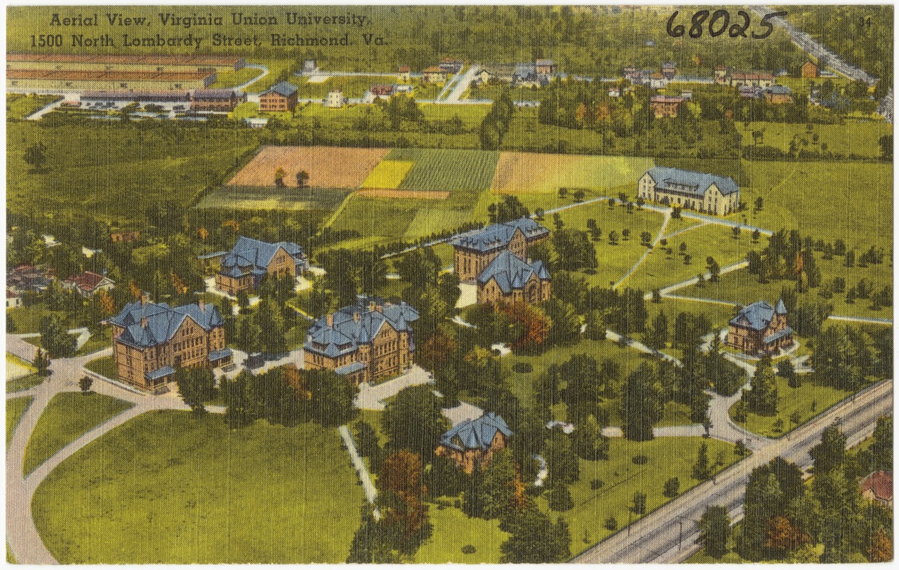 Aerial view, Virginia Union University, 1500 North Lombardy Street, Richmond, Va.
