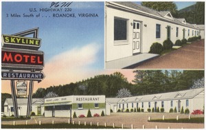 Skyline Motel and Restaurant, U.S. Highway 220, 3 miles south of... Roanoke, Virginia