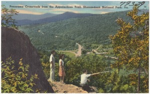 Panorama crossroads from the Appalachian Trail, Shenandoah National Park, Va.