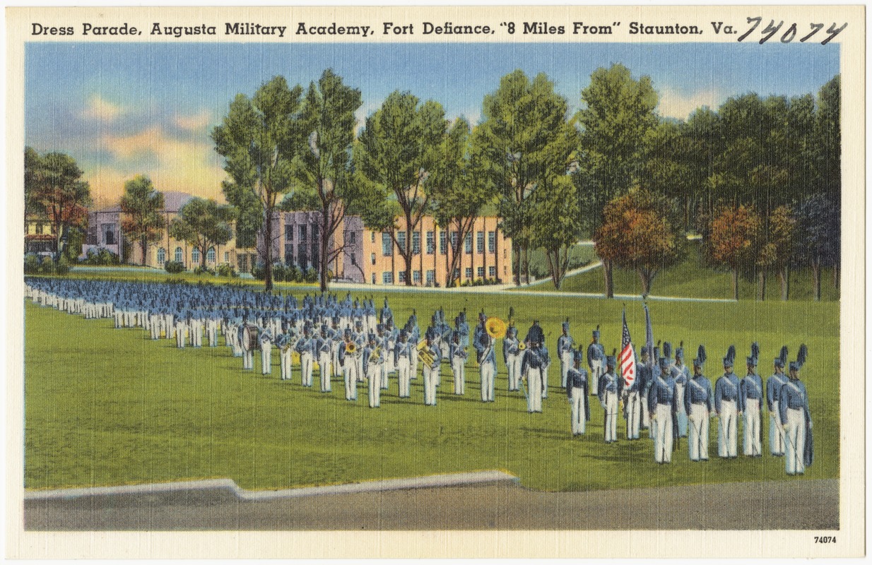 Dress Parade, Staunton Military Academy, Fort Defiance, "8 miles from