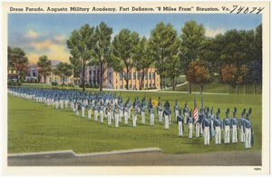 Dress Parade, Staunton Military Academy, Fort Defiance, "8 miles from," Staunton, Va.
