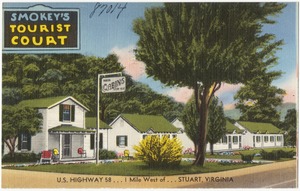 Smokey's Tourist Court, U.S. Highway 58... 1 mile west of... Stuart, Virginia