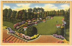 Sunken gardens at Cavalier Hotel, Virginia Beach, Va.