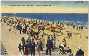 Bathing beach and boardwalk, Virginia Beach, VA.