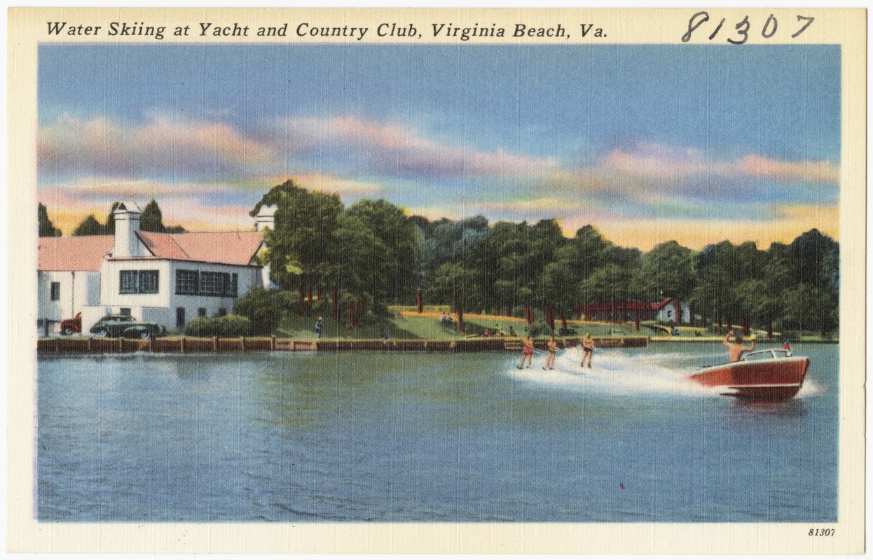 Water skiing at Yacht and Country Club, Virginia Beach, Va.