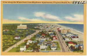 View along the waterfront from Mayflower Apartments, Virginia Beach, Va.