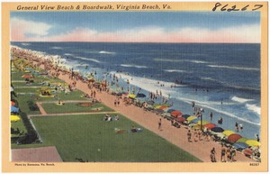 General view beach & boardwalk, Virginia Beach, Va.