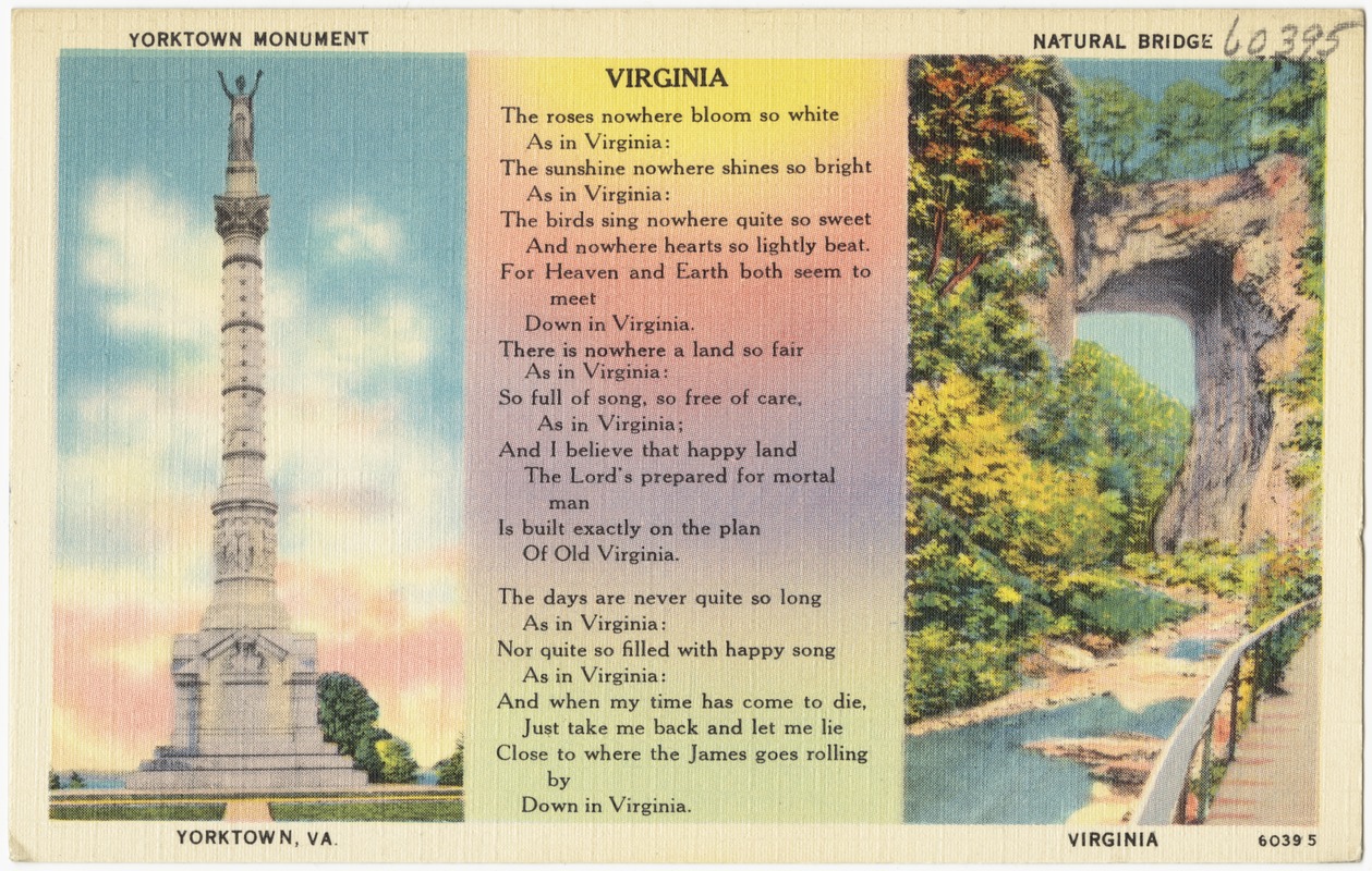 Yorktown Monument, Yorktown, VA., Natural Bridge, Virginia